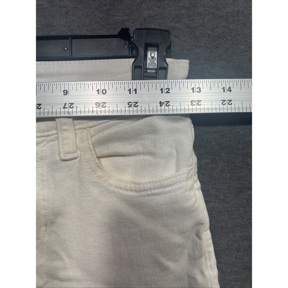 Joe's Womens Mid Rise Skinny Ankle Raw Hem White Size 24 Jeans - Picture 6 of 10
